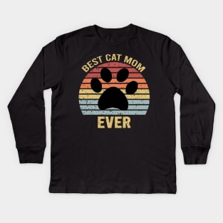 Best Cat Mom Ever Kids Long Sleeve T-Shirt